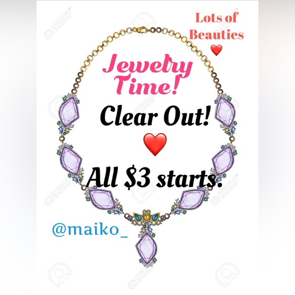 Live listing $3 Jewelry starts (2 purchase minimum please ❤️). - Picture 1 of 1